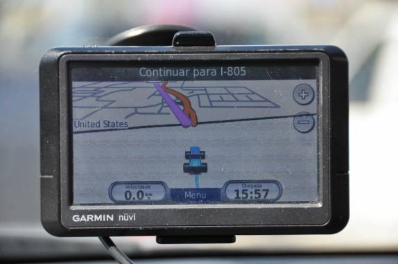 O GPS aponta: estamos quase lá! (fronteira de México e EUA, em Tijuana)